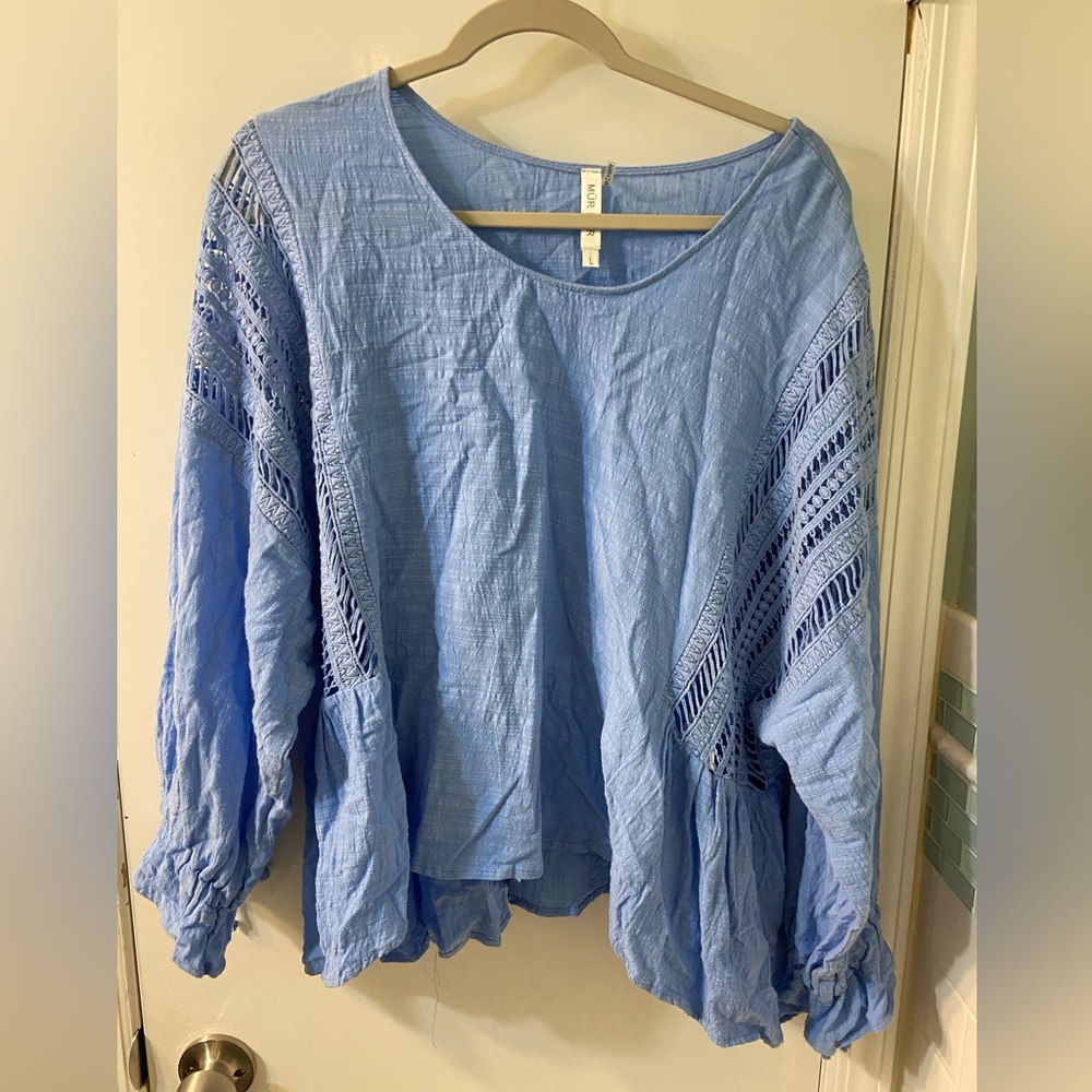 Light blue blouse